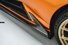 画像1: Lamborghini ランボルギーニ Huracan ウラカン EVO サイドスカート 本物DryCarbon ドライカーボン (1)
