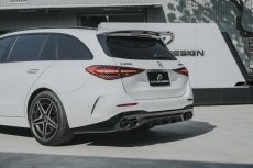 画像2: BENZ メルセデス・ベンツ C-Class W206 セダン S206 ステーションワゴン C43仕様 リア ディフューザー 艶ありブラック (2)