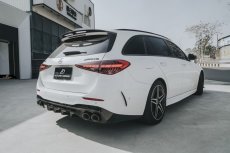 画像4: BENZ メルセデス・ベンツ C-Class W206 セダン S206 ステーションワゴン C43仕様 リア ディフューザー 艶ありブラック (4)