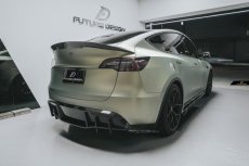 画像12: TESLA テスラ MODEL モデル Y リアバンパー用 ディフューザー 本物Drycarbon ドライカーボン (12)