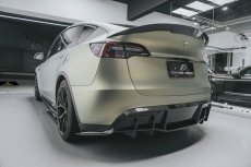 画像15: TESLA テスラ MODEL モデル Y トランク用 リアスポイラー 本物Drycarbon ドライカーボン (15)