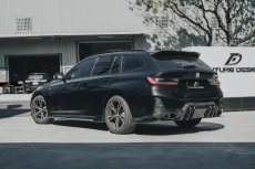 画像35: BMW 3シリーズ G21 LCI 後期車 Mスポーツ M340i リアバンパー用 ディフューザー 本物DryCarbon ドライカーボン (35)