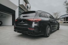 画像3: BENZ メルセデス・ベンツ C-Class W206 セダン S206 ステーションワゴン C63仕様 リア ディフューザー 艶ありブラック (3)