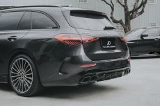 画像1: BENZ メルセデス・ベンツ C-Class W206 セダン S206 ステーションワゴン C63仕様 リア ディフューザー 艶ありブラック (1)