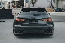 画像19: AUDI RS6 AVANT C8 アバント リアディフューザー スプリッター 本物DryCarbon ドライカーボン (19)