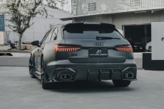 画像21: AUDI RS6 AVANT C8 アバント リアディフューザー スプリッター 本物DryCarbon ドライカーボン (21)