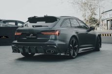 画像11: AUDI RS6 AVANT C8 アバント サイドスカート 本物DryCarbon ドライカーボン (11)