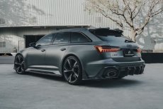 画像14: AUDI RS6 AVANT C8 アバント リア ルーフ スポイラー 本物DryCarbon ドライカーボン (14)