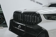 画像3: BMW Xシリーズ X6 G06 F96 後期車 フロント用艶ありブラック キドニーグリル センターグリル X6M (3)