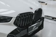 画像1: BMW Xシリーズ X6 G06 F96 後期車 フロント用艶ありブラック キドニーグリル センターグリル X6M (1)