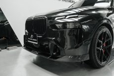 画像1: BMW Xシリーズ X7 G07 後期 Mスポーツ フロントバンパー用リップスポイラー 本物DryCarbon ドライカーボン (1)