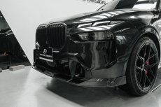 画像1: BMW Xシリーズ X7 G07 後期車 Mスポーツ フロントバンパー用リップスポイラー 本物DryCarbon ドライカーボン (1)