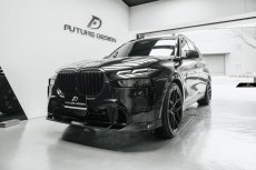 画像3: BMW Xシリーズ X7 G07 後期車 Mスポーツ フロントバンパー用リップスポイラー 本物DryCarbon ドライカーボン (3)