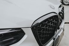 画像5: BMW G02 X4 後期用 フロント用艶ありブラック ダイヤモンド キドニーグリル センターグリル (5)