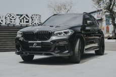 画像5: BMW Xシリーズ X3 G01 前期車 Mスポーツ フロントバンパー用リップスポイラー 本物DryCarbon ドライカーボン (5)