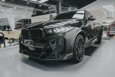 画像7: BMW Xシリーズ X6 G06 後期 Mスポーツ フロントバンパー用リップスポイラー 本物DryCarbon ドライカーボン (7)