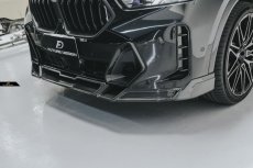 画像5: BMW Xシリーズ X6 G06 後期 Mスポーツ フロントバンパー用リップスポイラー 本物DryCarbon ドライカーボン (5)
