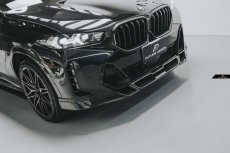 画像1: BMW Xシリーズ X6 G06 後期 Mスポーツ フロントバンパー用リップスポイラー 本物DryCarbon ドライカーボン (1)