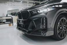 画像4: BMW Xシリーズ X6 G06 後期 Mスポーツ フロントバンパー用リップスポイラー 本物DryCarbon ドライカーボン (4)