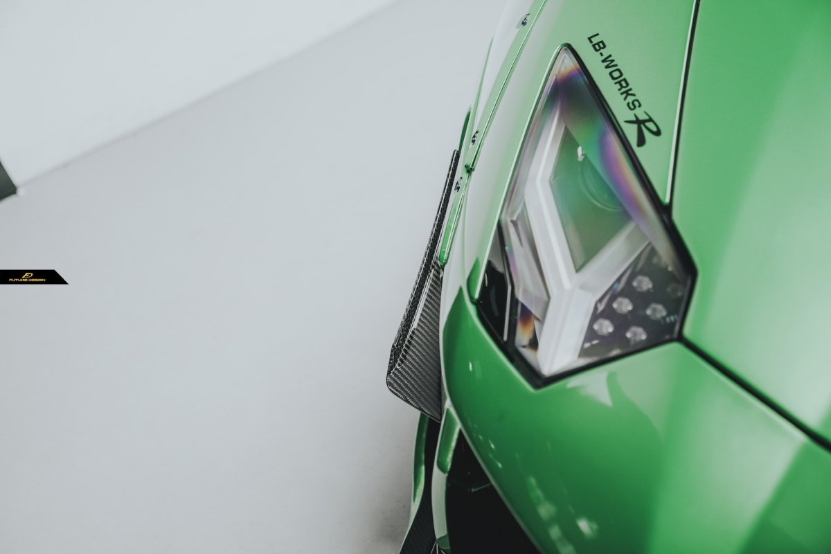 画像3: 【カスタムメイド】Lamborghini ランボルギーニ LP700-4 フロント用 カナード 本物Carbon カーボン (3)