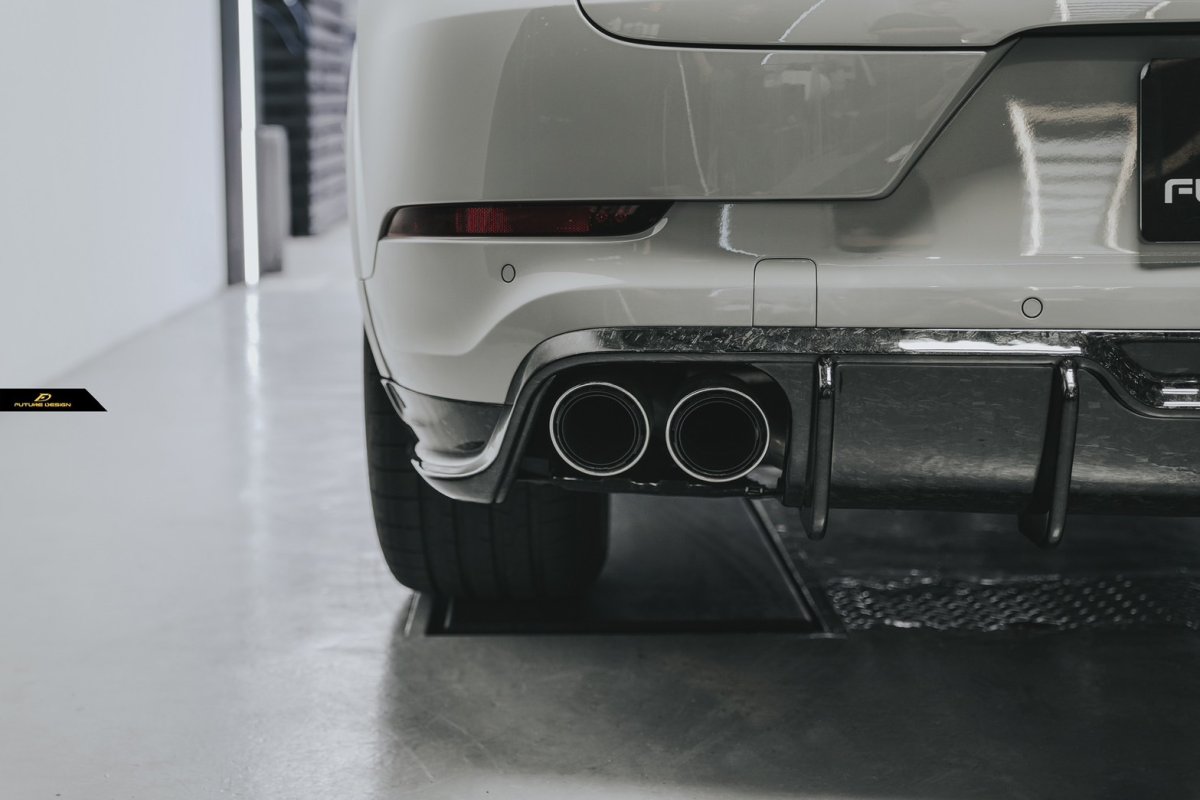 画像47:  PORSCHE ポルシェ Cayenne カイエン SUV Coupe E3 9Y0 リア ディフューザー 本物DryCarbon ドライカーボン (47)