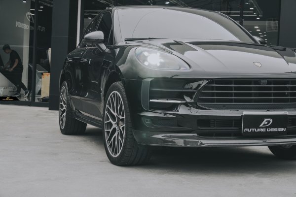 Porsche Macan マカン フロント用 リップスポイラー 本物Drycarbon
