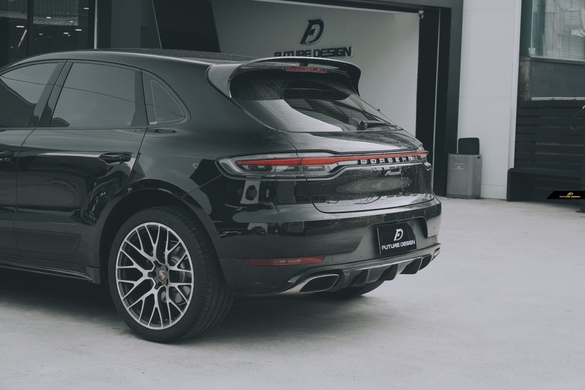 画像8: Porsche Macan マカン リア ルーフスポイラー 本物Drycarbon ドライカーボン (8)