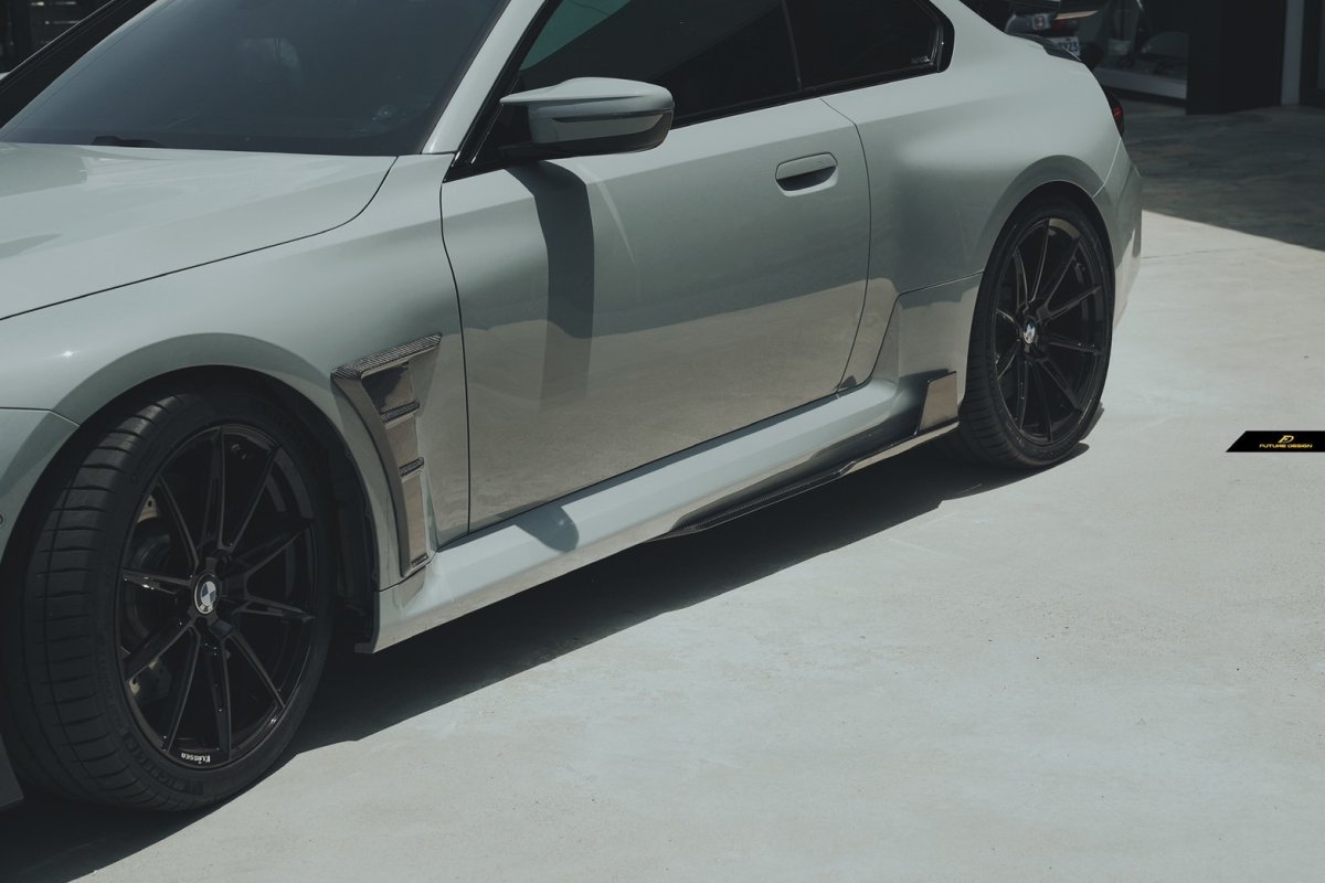 画像24: 【FD×MTC】BMW 2シリーズ G87 クーペ M2用 サイドスカート 本物DryCarbon ドライカーボン (24)