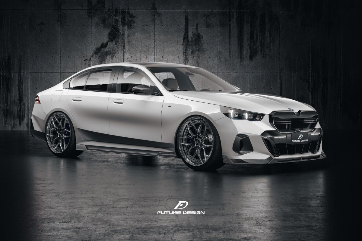 画像3: 【送料無料】BMW 5シリーズ i5 G60 サイドスカート 本物DryCarbon ドライカーボン (3)