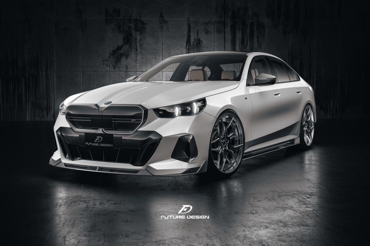 画像2: 【送料無料】BMW 5シリーズ i5 G60 サイドスカート 本物DryCarbon ドライカーボン (2)