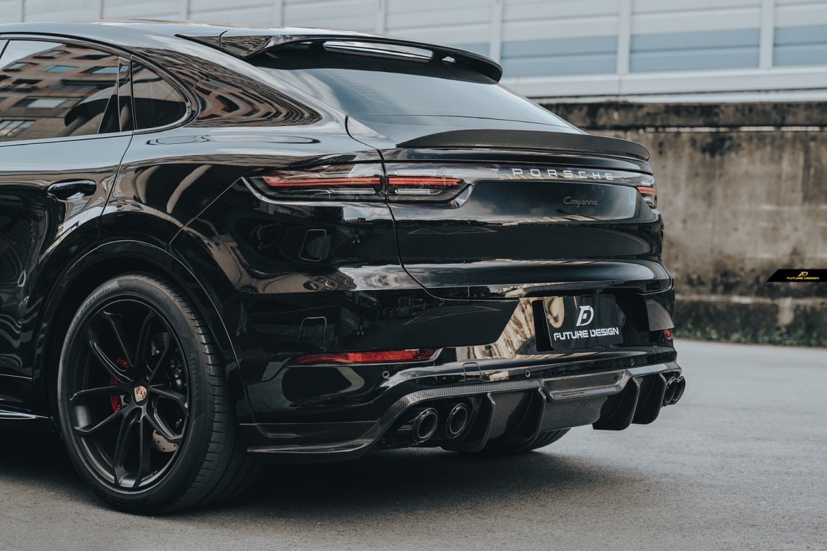画像12:  PORSCHE ポルシェ Cayenne カイエン Coupe クーペ E3 9Y0 GT リアスポイラー 本物DryCarbon ドライカーボン (12)