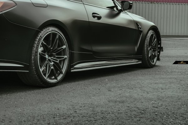 り*様  M4 カーボン サイドスカート 左右セット BMW 4シリーズ G82 M4 サイドスカート 本物DryCarbon ドライカーボン
