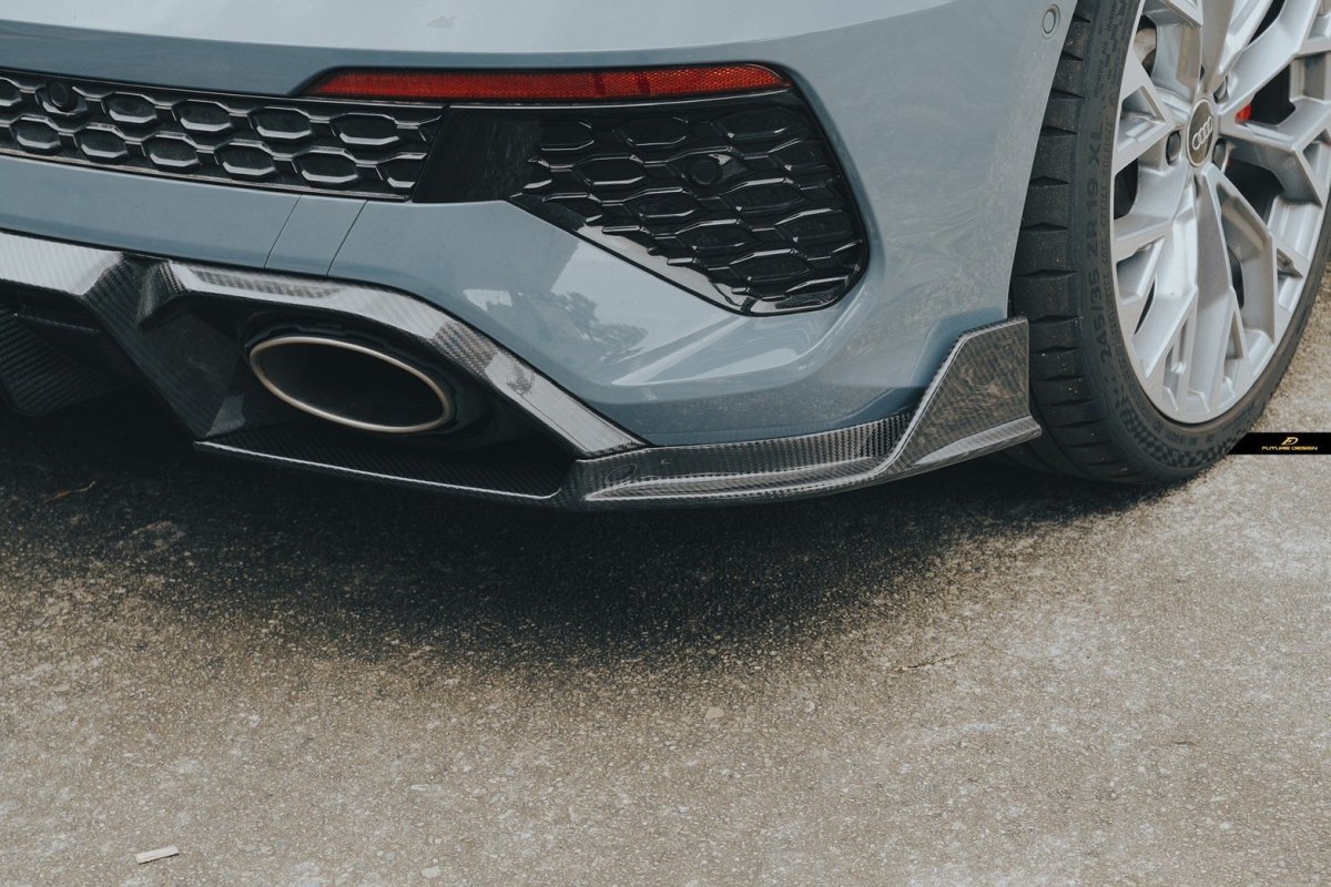 画像9: AUDI RS3 SportBack  スポーツバック 8Y リアディフューザー スプリッター 本物DryCarbon ドライカーボン (9)
