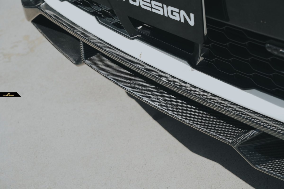 画像25: BMW Xシリーズ X7 G07 前期用 Mスポーツ フロントバンパー用リップスポイラー 本物DryCarbon ドライカーボン (25)