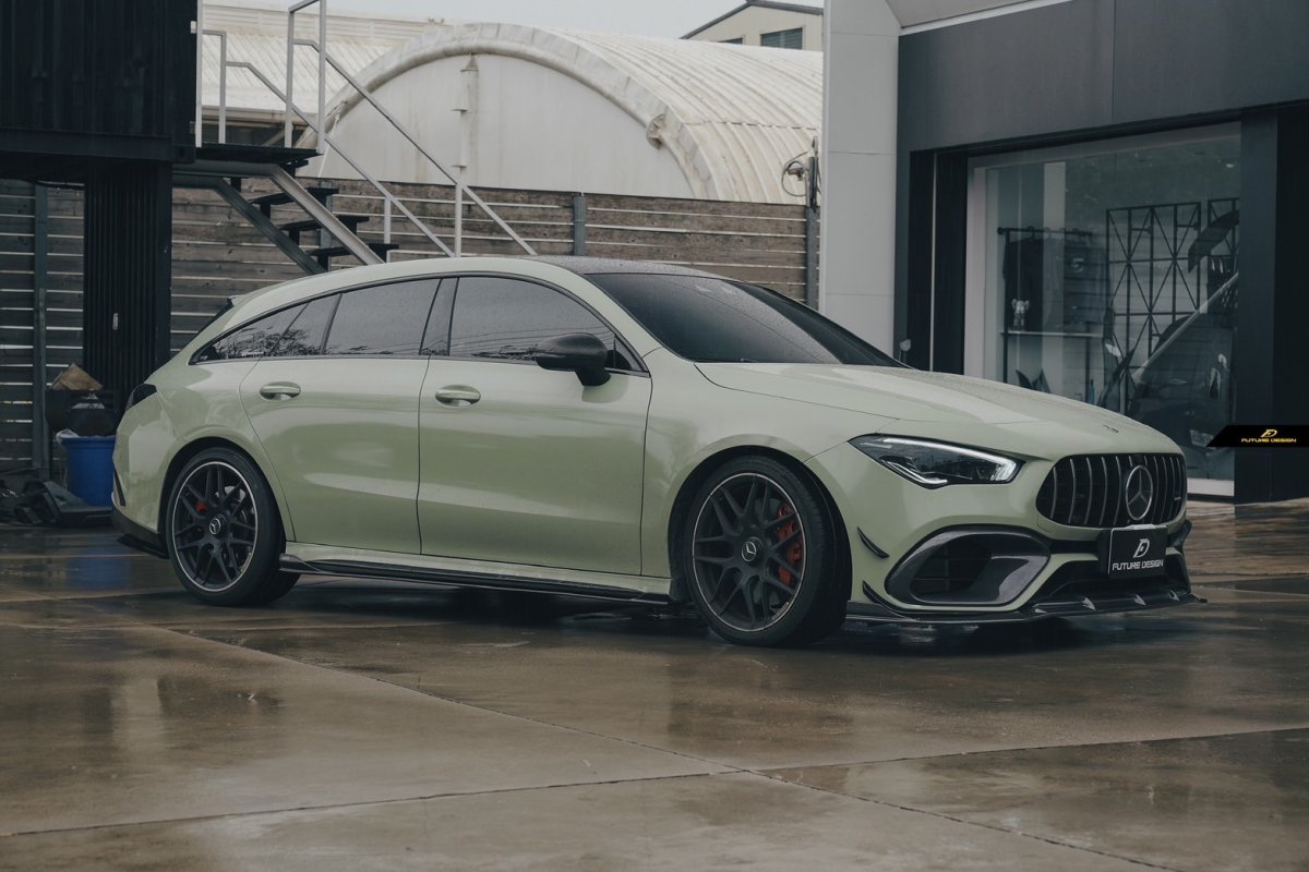 画像23: BENZ メルセデス・ベンツ CLA-Class W118 CLA45フロントバンパー用リップスポイラー 本物DryCarbon ドライカーボン (23)