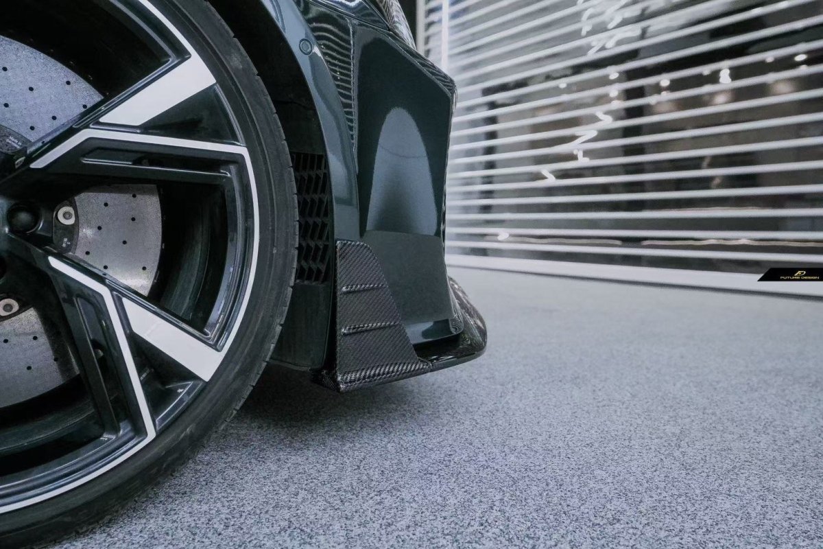 画像17: AUDI RS6 AVANT  C8 フロント リップスポイラー 本物DryCarbon ドライカーボン (17)