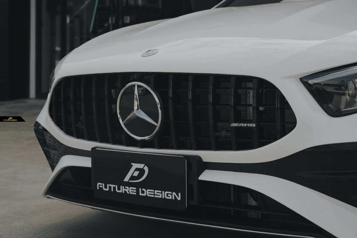 画像1: BENZ メルセデス・ベンツ A-Class W177 後期 パナメリカーナ グリル GTグリル A180 A200 A35 A45 AMG ブラック仕様 スポーツ (1)