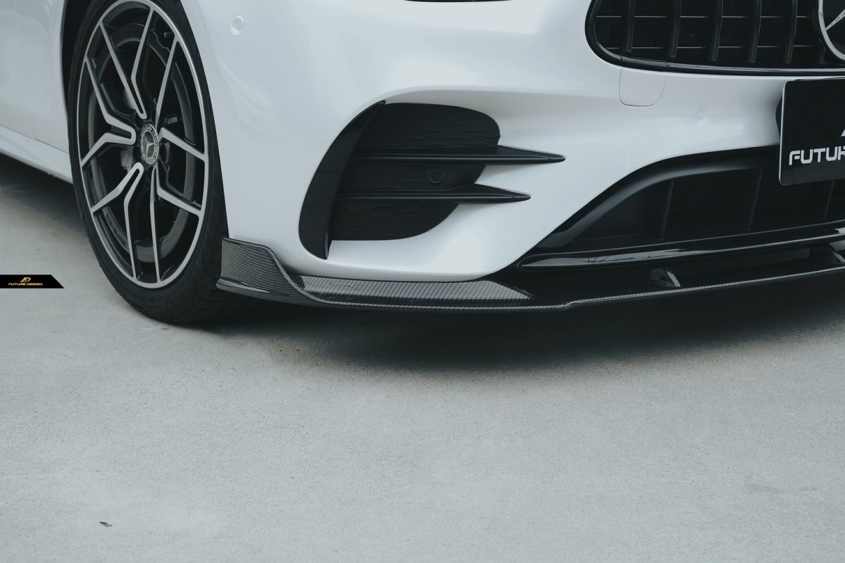 画像15: BENZ メルセデス・ベンツ E-Class W213 S213 後期車 AMGフロントバンパー用リップスポイラー 本物DryCarbon ドライカーボン (15)