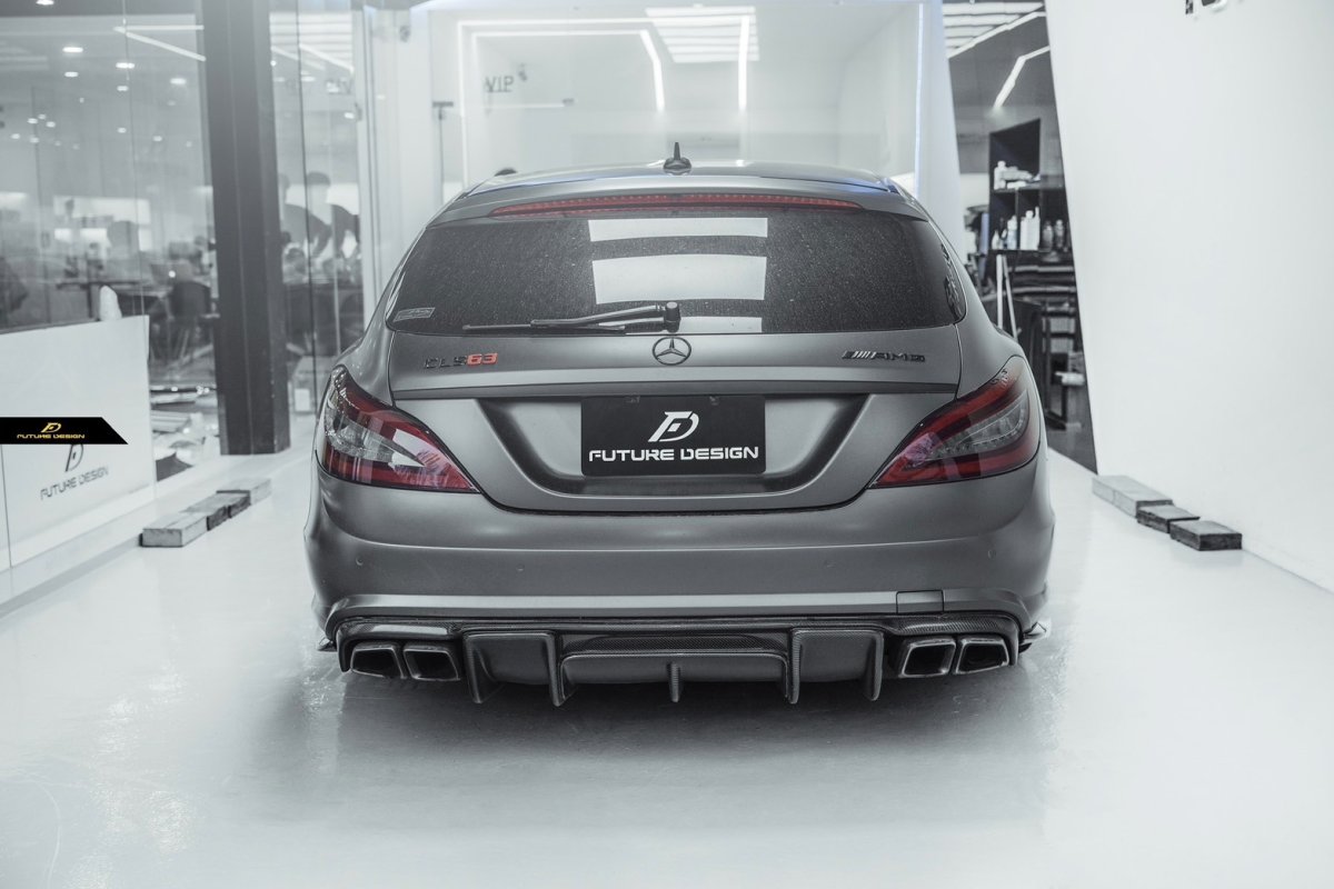 画像3: BENZ メルセデス・ベンツ CLS W218 AMGバンパー 用ディフューザー スポイラー 本物Carbon カーボン (3)