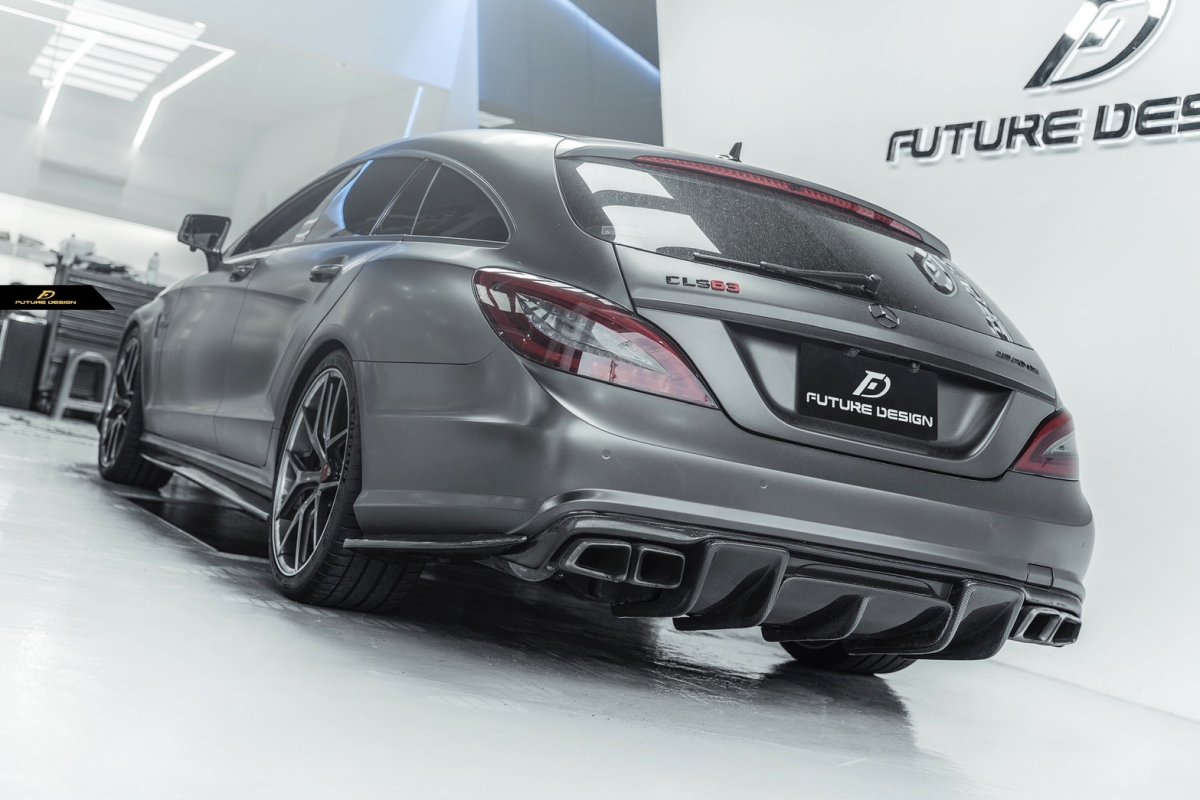 画像4: BENZ メルセデス・ベンツ CLS W218 AMGバンパー 用ディフューザー スポイラー 本物Carbon カーボン (4)