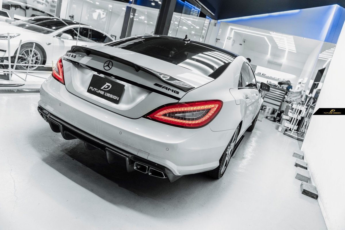 画像7: BENZ メルセデス・ベンツ CLS W218 AMGバンパー 用ディフューザー スポイラー 本物Carbon カーボン (7)