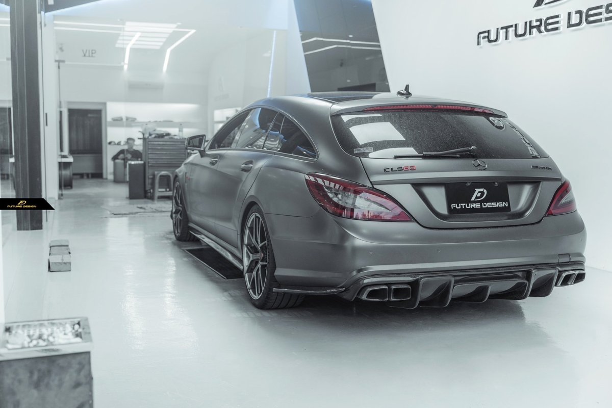 画像5: BENZ メルセデス・ベンツ CLS W218 AMGバンパー 用ディフューザー スポイラー 本物Carbon カーボン (5)