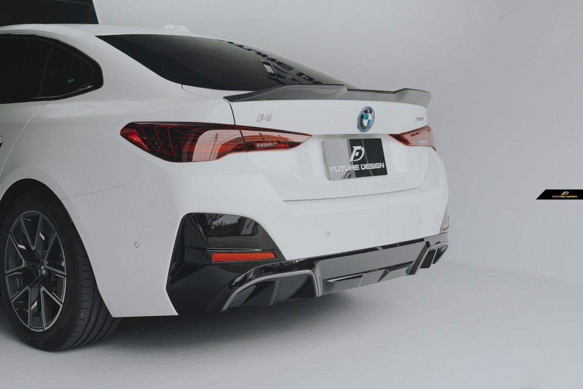 画像9: BMW 4シリーズ i4 トランク リアスポイラー 本物DryCarbon ドライカーボン (9)