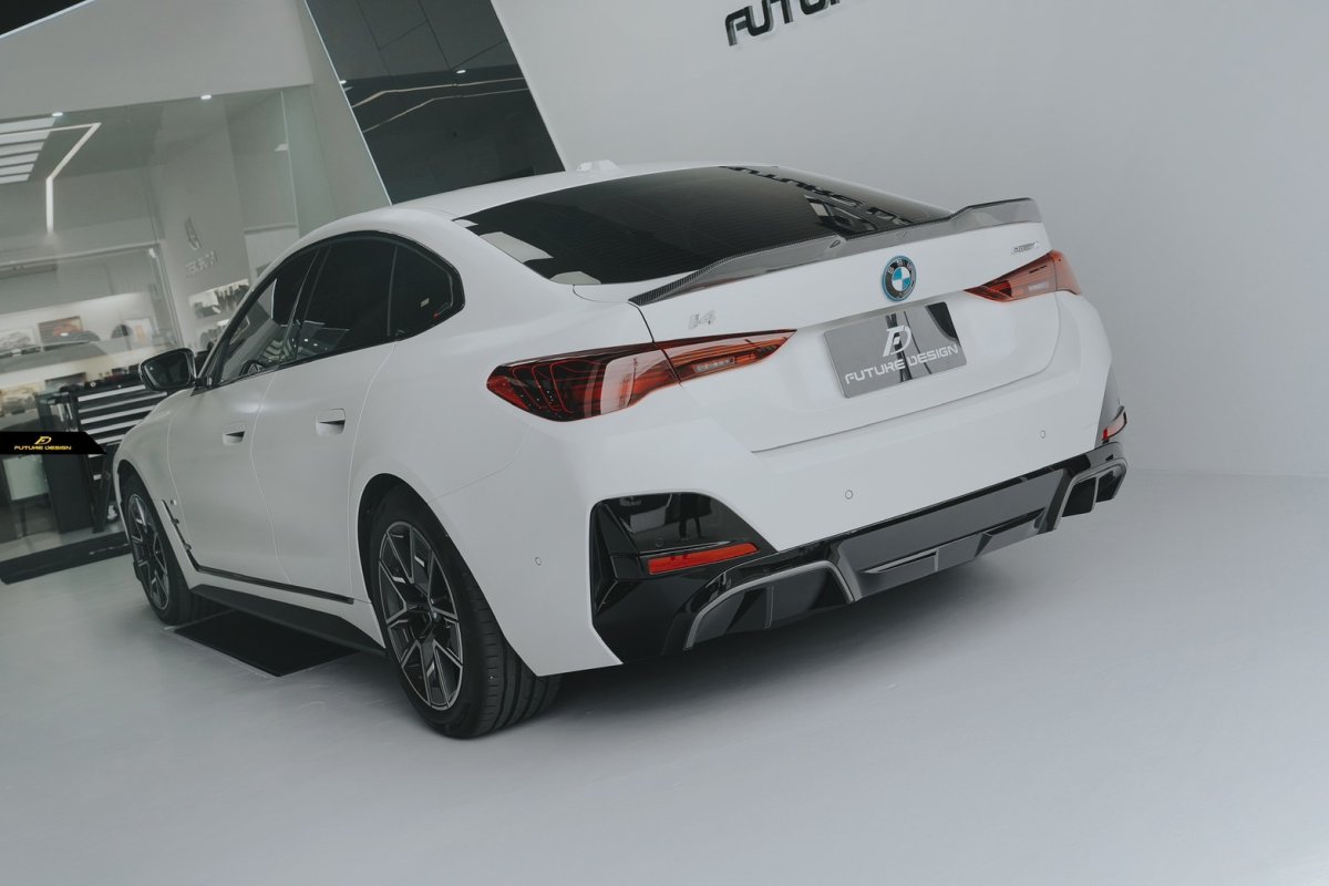 画像12: BMW 4シリーズ i4 トランク リアスポイラー 本物DryCarbon ドライカーボン (12)
