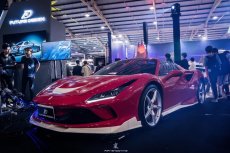 画像4: Ferrari フェラーリ F8 フロント リップスポイラー  3点セット 本物DryCarbon ドライカーボン ン カスタム (4)