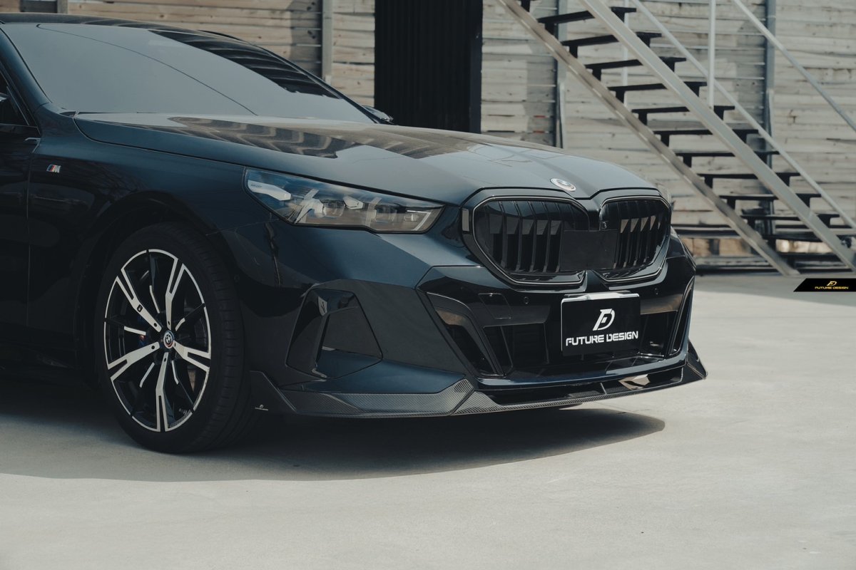 画像8: 【送料無料】BMW 5シリーズ i5 G60 G61 フロント用 リップスポイラー 本物DryCarbon ドライカーボン (8)