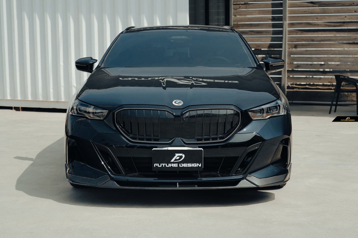 画像5: 【送料無料】BMW 5シリーズ i5 G60 G61 フロント用 リップスポイラー 本物DryCarbon ドライカーボン (5)