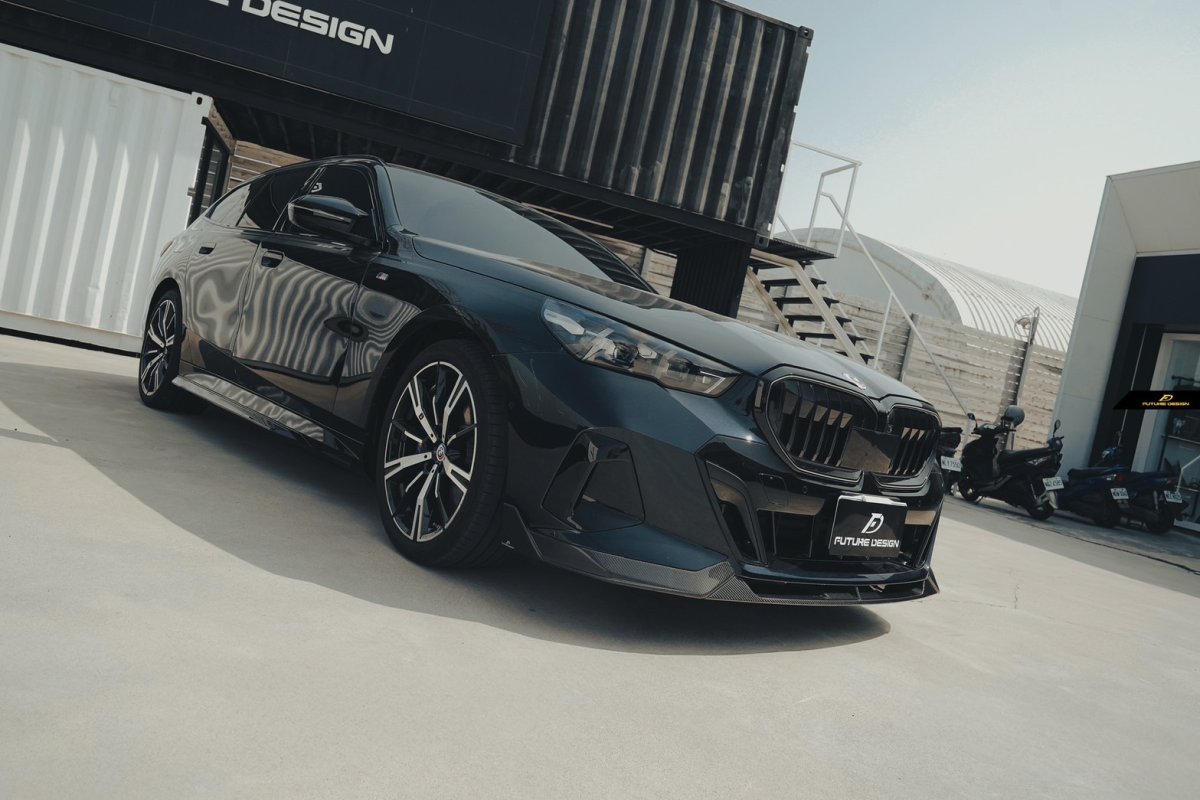 画像9: 【送料無料】BMW 5シリーズ i5 G60 G61 フロント用 リップスポイラー 本物DryCarbon ドライカーボン (9)