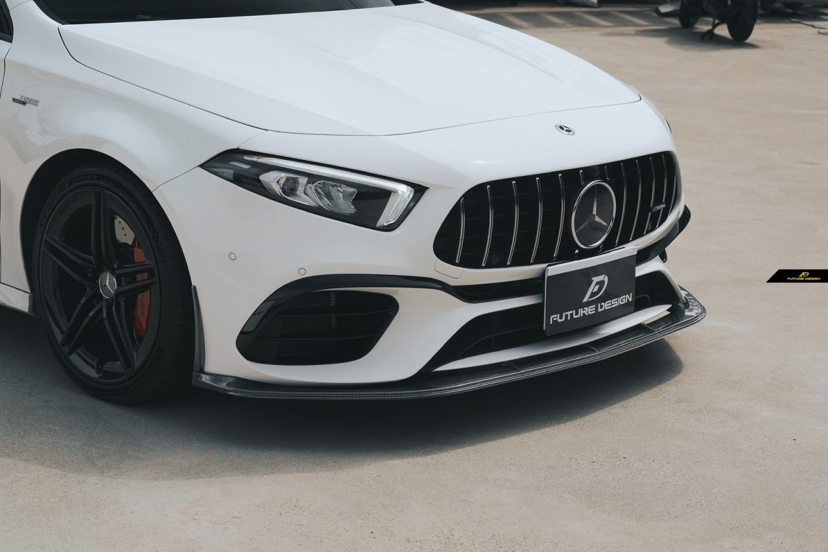 画像21: BENZ メルセデス・ベンツ A-Class W177 A45 フロント専用 リップスポイラー 本物Drycabon ドライカーボン AMG (21)