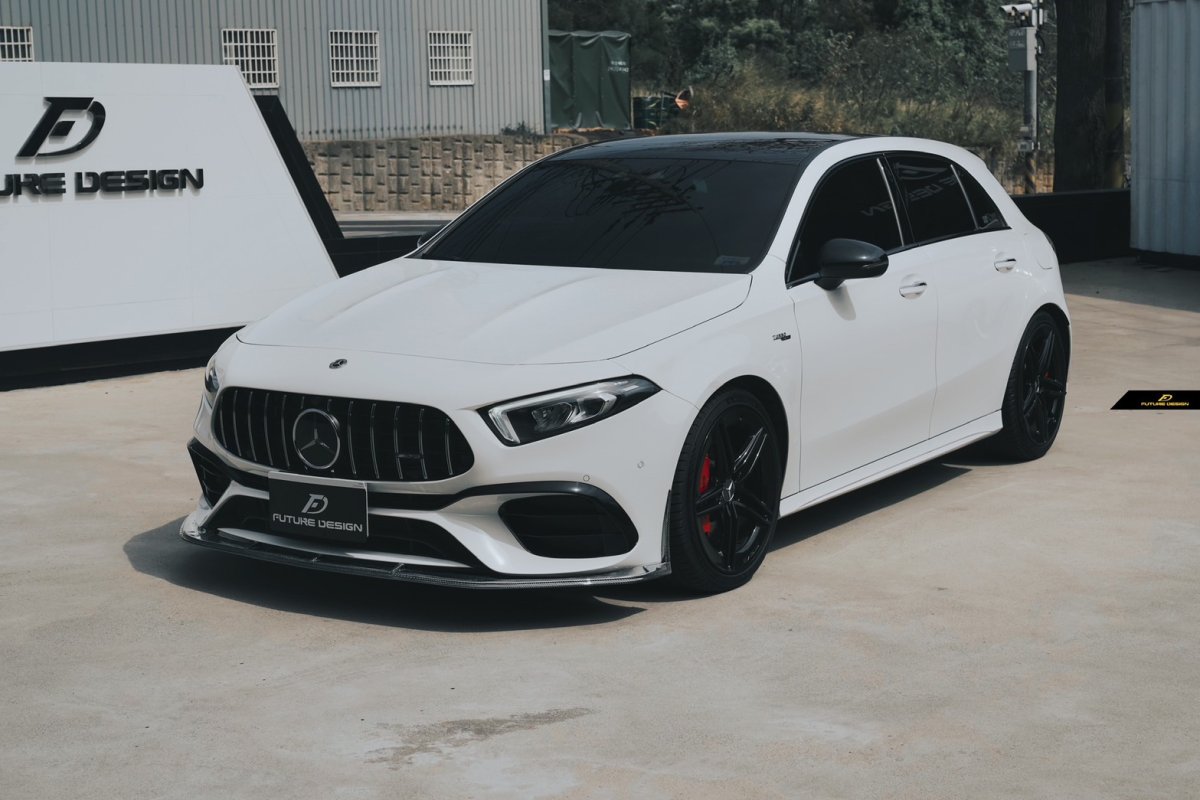 画像20: BENZ メルセデス・ベンツ A-Class W177 A45 フロント専用 リップスポイラー 本物Drycabon ドライカーボン AMG (20)